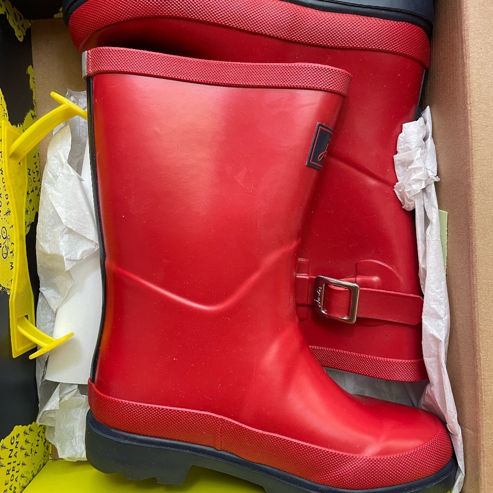 kids Joules Red Rain & Snow Boots